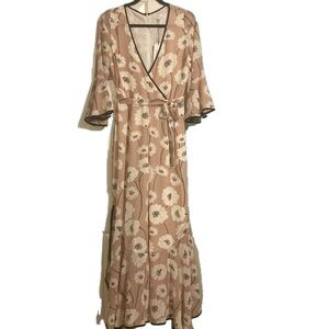 Lucca Los Angeles blush colored floral jumpsuit. Size S. NWT